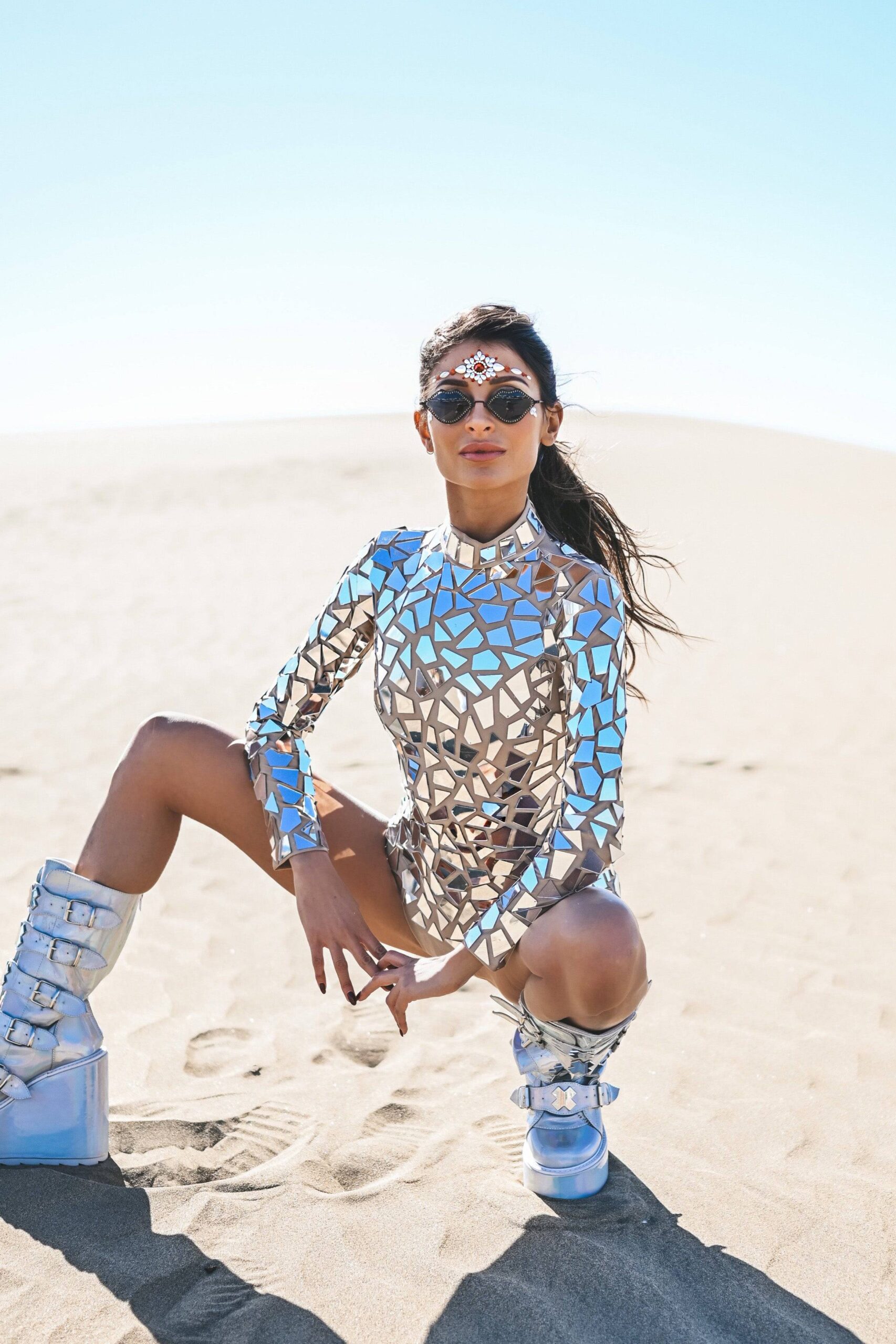 Toni's Mirrored Festival Bodysuit